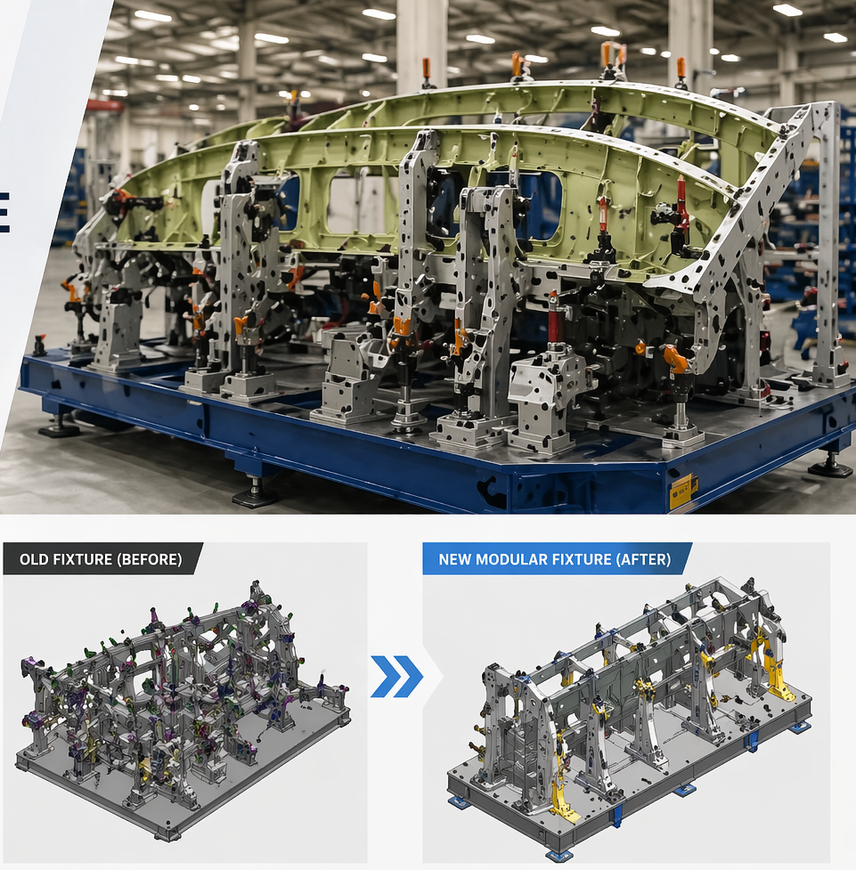 Structural Assembly Fixture Redesign – Aerospace fuselage assembly fixture